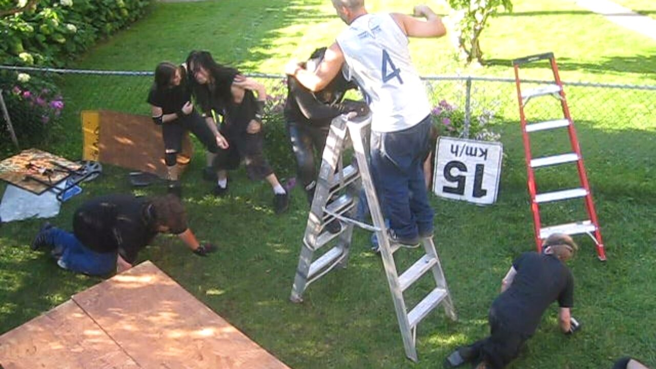 11-Man Genie In The Lamp Ladder Match 3 - CHW Backyard Wrestling