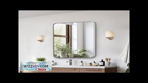 Square Wall Mounted Mirror 22" x 30" Mirror with Aluminium Alloy Frame Review