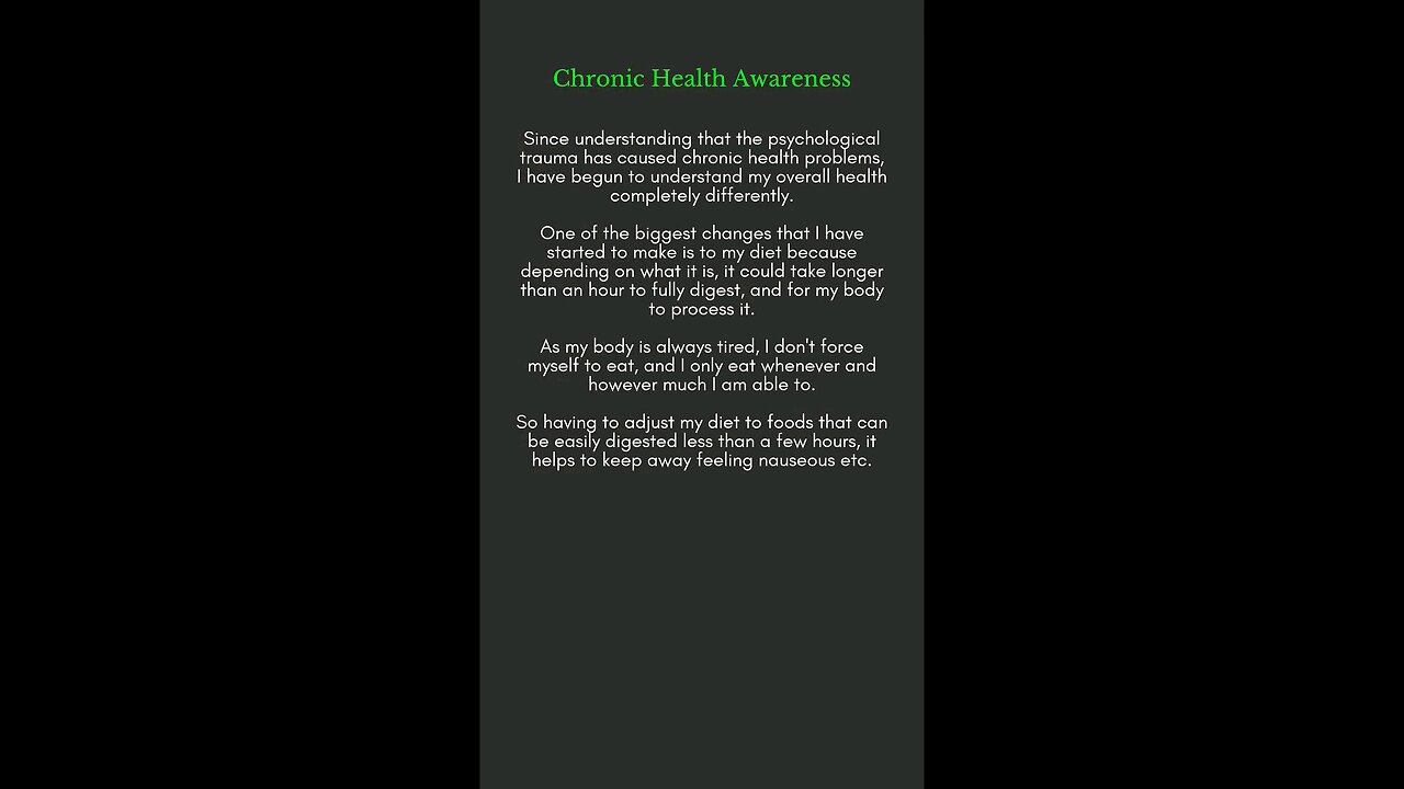 Chronic Health Awareness