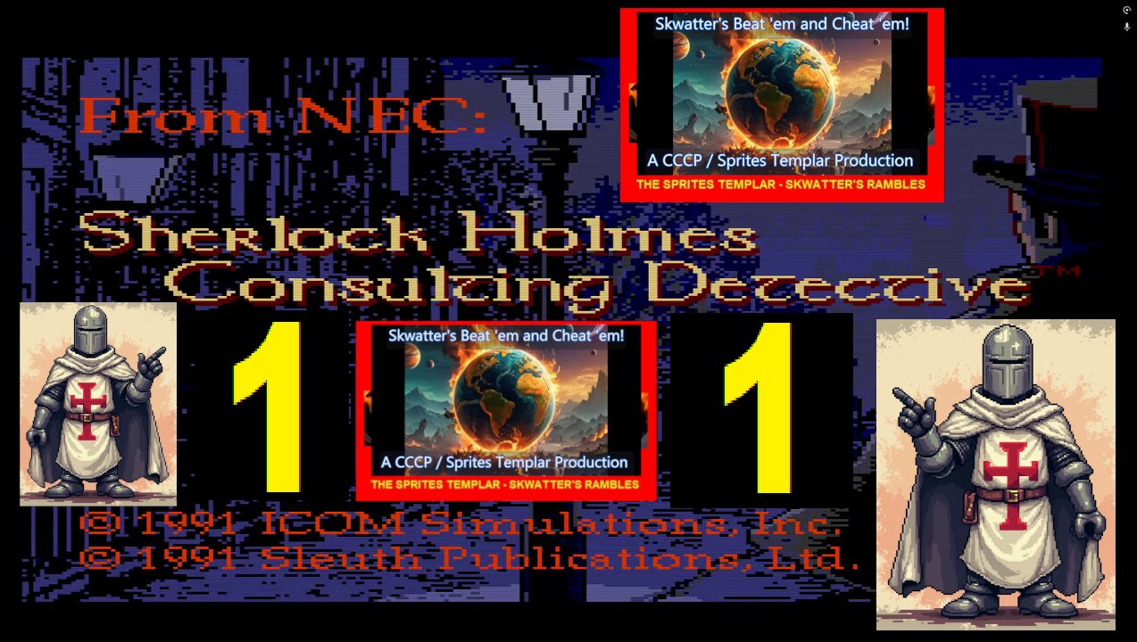 SHERLOCK HOLMES VOL 1 CASE 1 - TG-16 CD - Skwatter's Beat 'em and Cheat 'em!