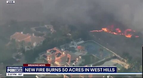 NEW FIRE IN WEST HILLS CALABASAS AREA.