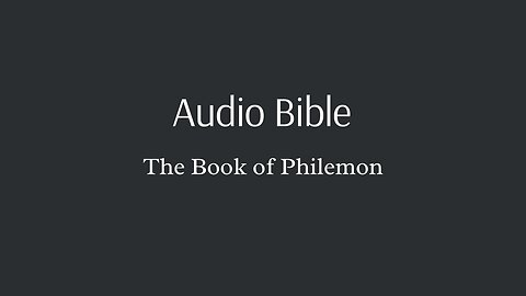 Audio Bible - The Book of Philemon