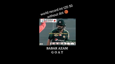 babar azam brilliant 50 without a dot ball in intt20