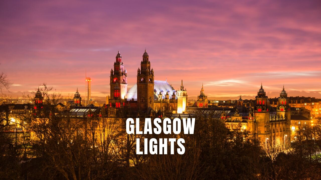 Glasgow Lights #GlasgowTravel, #ScotlandSongs, #CityLightsMusic