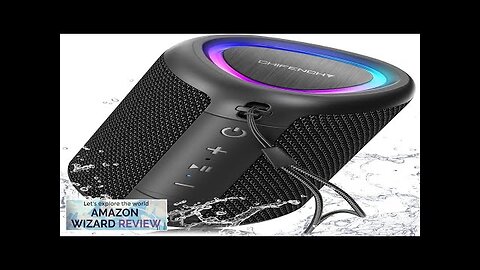 Portable Bluetooth Speaker with LightsPowerful Crystal Clear SoundIPX5 WaterproofAll Day Review