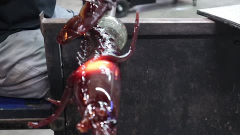 Creating a Glass Lobster in Under 1 Minute! 🦞🔥