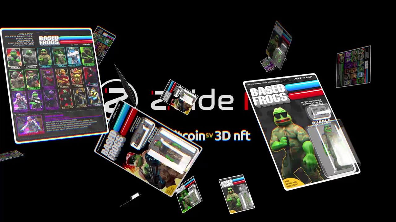 Based Frogs | Action Figures 3D NFT PROMO
