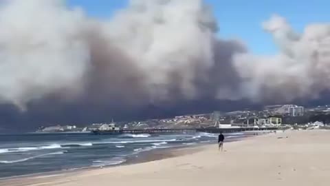 Palisades Fire In Santa Monica, California