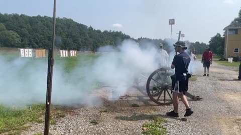 firing artillery at the recruit skirmish