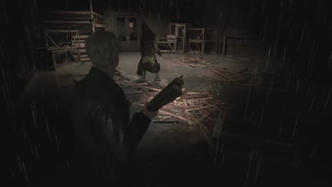 Showdown with good ol' bucket head. (Boss Fight - Pyramid Head).