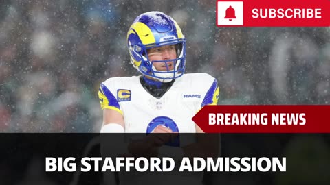 Sean McVay Makes Big Matt Stafford Admission