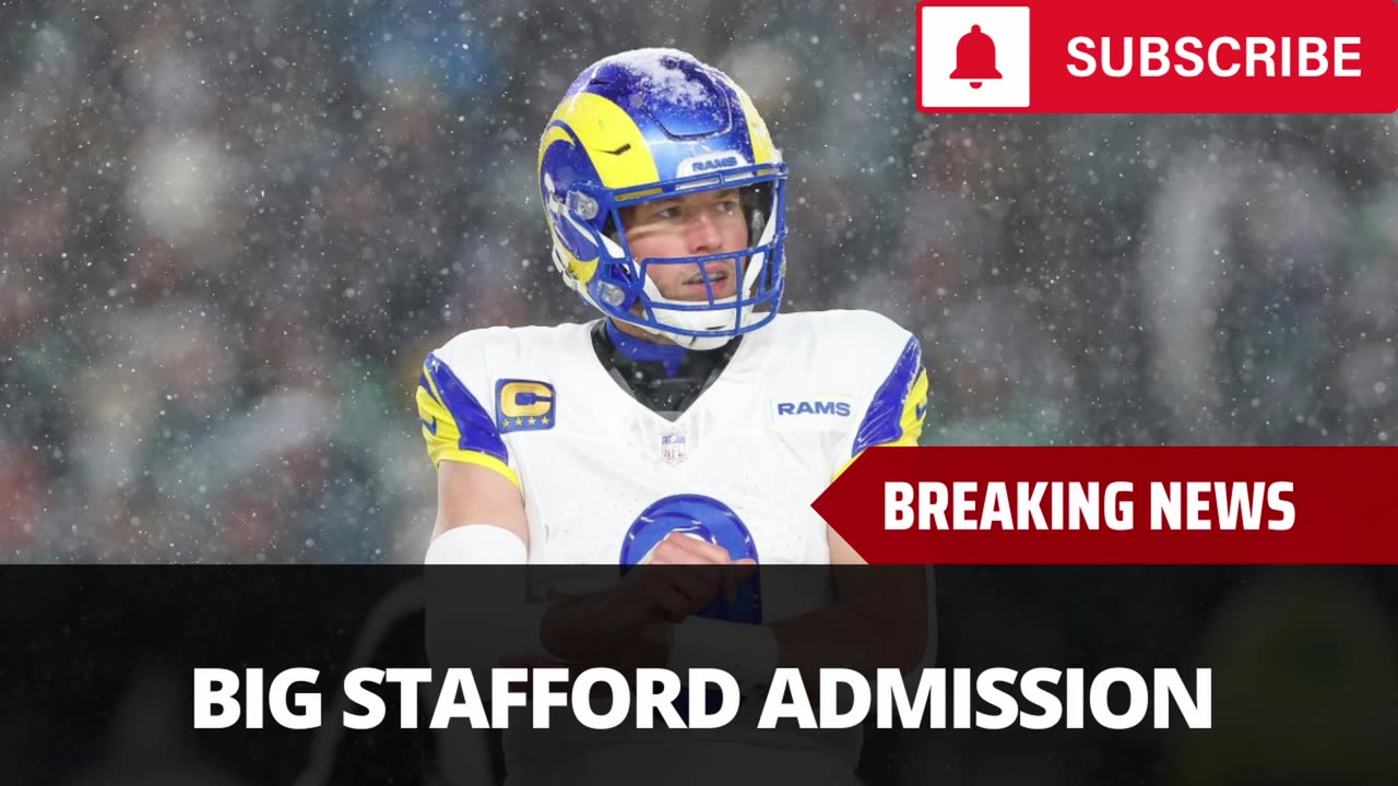 Sean McVay Makes Big Matt Stafford Admission