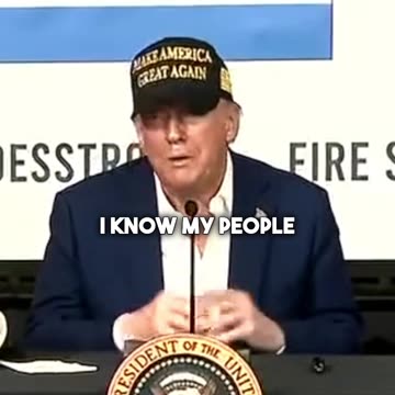 Trump helping CA wild fire victims.