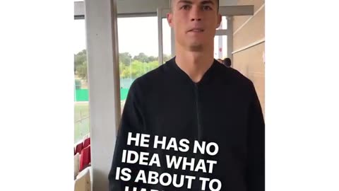 prankster pulled a stunt on Cristiano Ronaldo, catching the football superstar off guard.