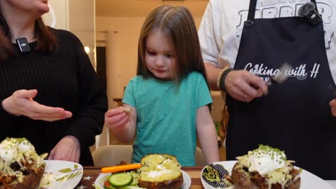 Brits Try American [LOADED BAKED POTATO] I's so confused !