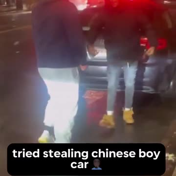 She tried to steal the guys car but he caught her