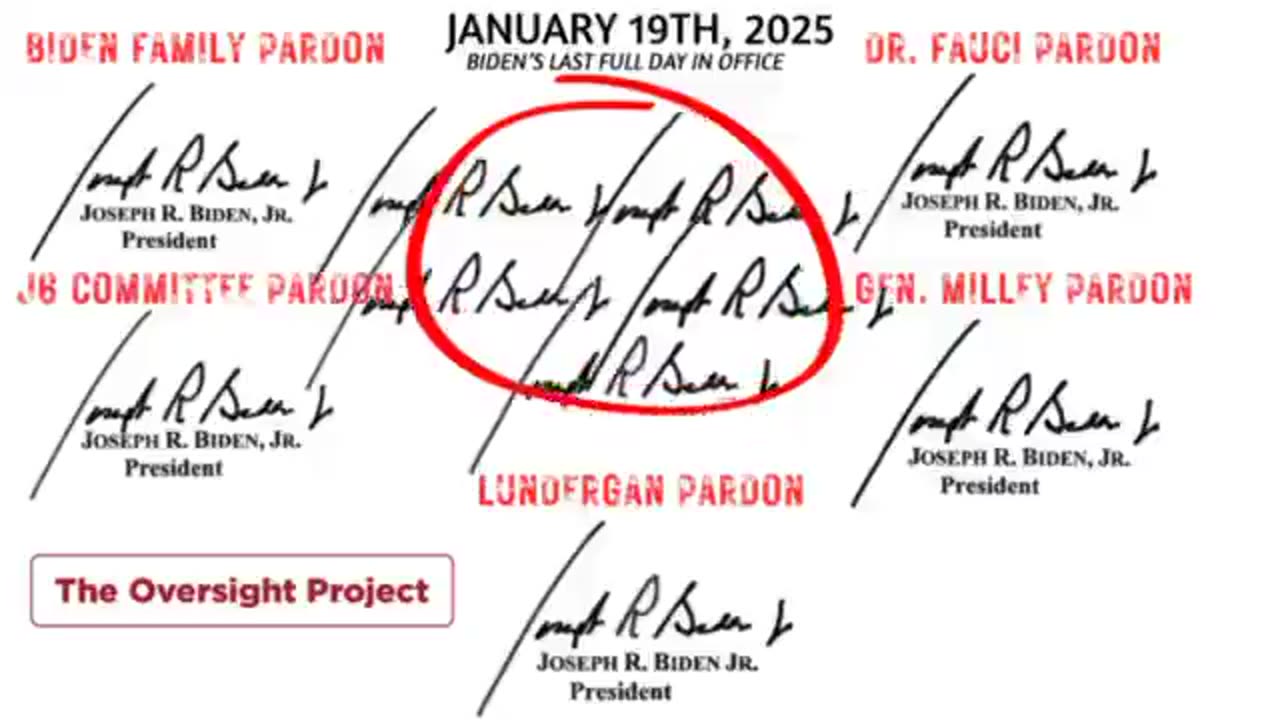 Biden’s Pardons all have the same “Autopen” signature - legal challenge incoming❓