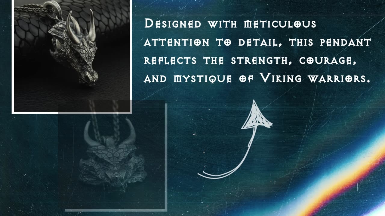 Viking Dragon Pendant Necklace