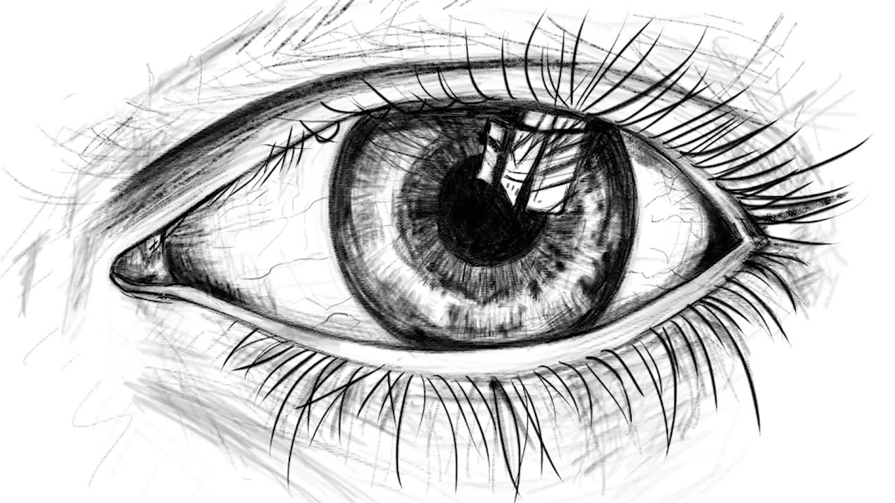 Time-Lapse EYE Drawing, How to Draw EXAMPLE