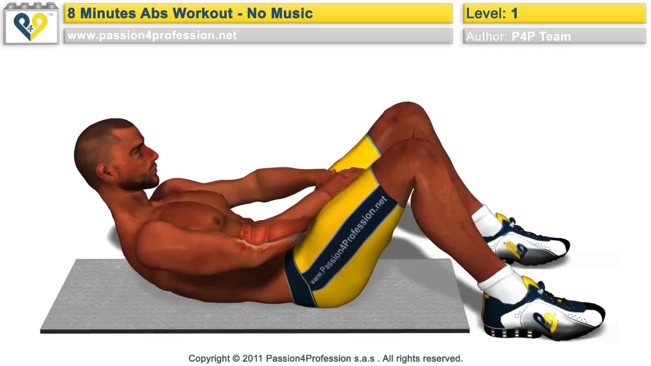 8 min home Abs workout -Level 1