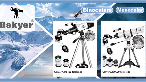 Gskyer Telescope, 70mm Aperture 400mm AZ Mount Astronomical Refracting Telescope for Kids Beginners