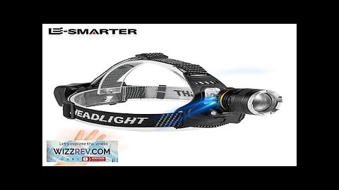 Rechargeable XHP50 LLED Headlamp Waterproof Head Light Fishing Searching Camping Head Review