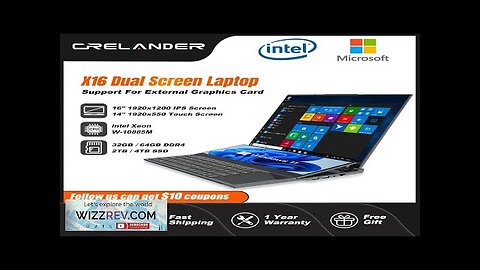 CRELANDER Dual Screen Laptop 16 Inch 2K + 14 Inch Touch Screen Review