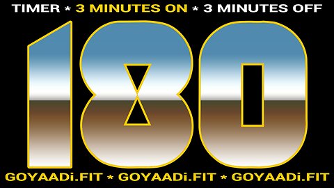 GOYAADi.FIT 3 Minutes On, 3 Minutes Off: 60-Minute Interval Timer