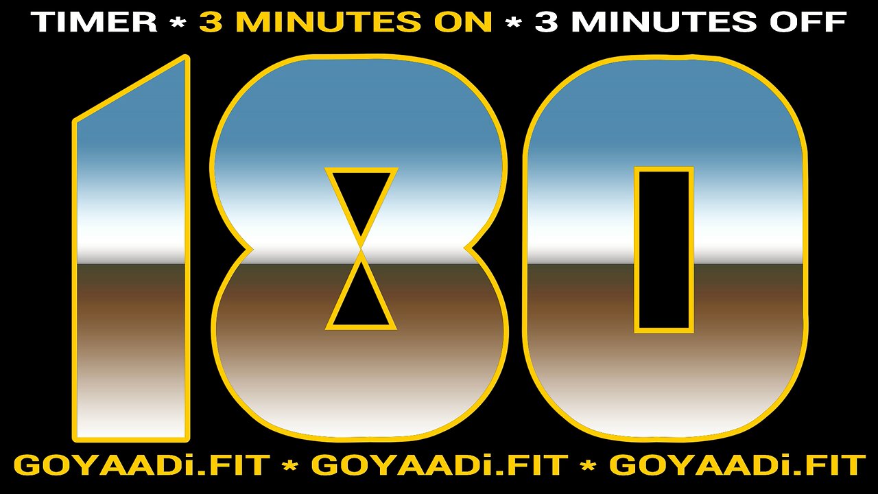 GOYAADi.FIT 3 Minutes On, 3 Minutes Off: 60-Minute Interval Timer