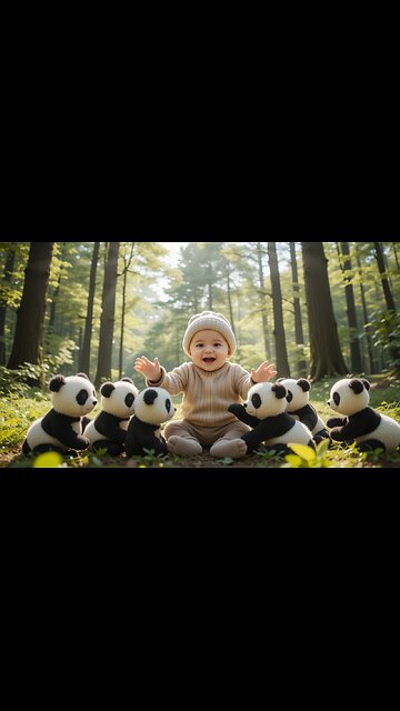 Cuteness Overload: Baby's Adorable Panda Playtime! 🐼❤️