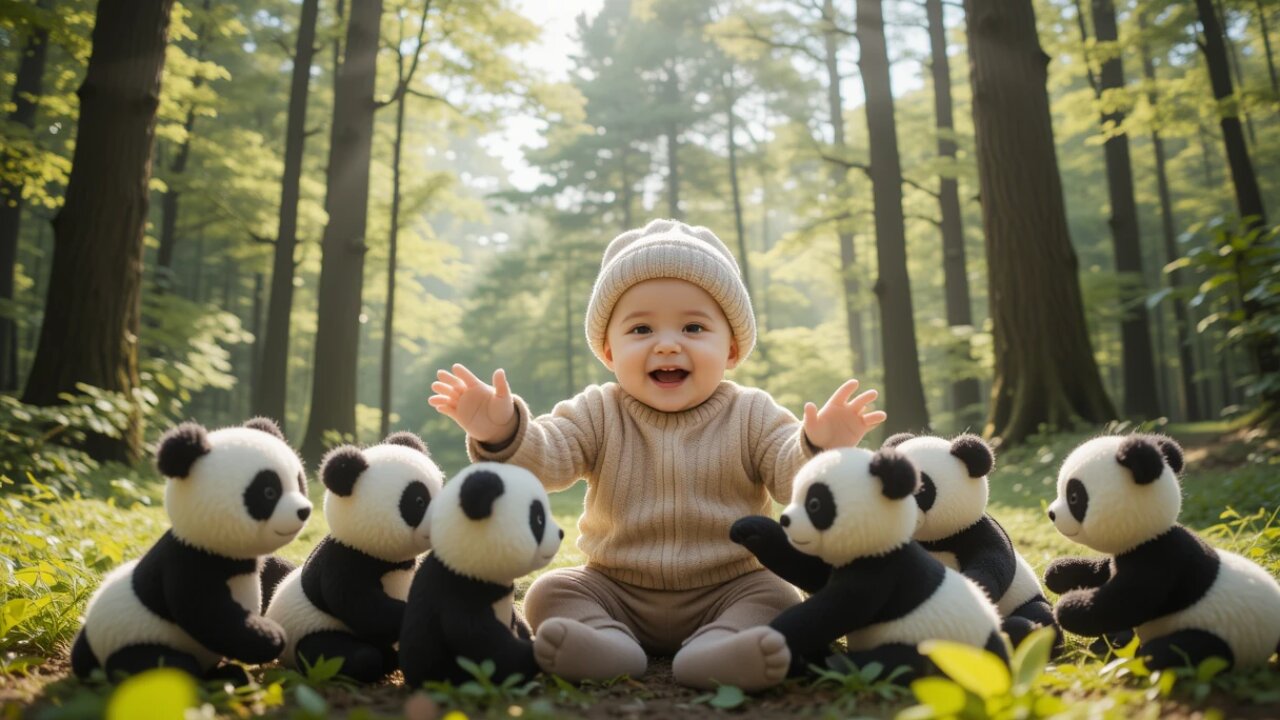 Cuteness Overload: Baby's Adorable Panda Playtime! 🐼❤️