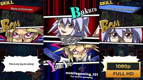 [1080p Raw Uncut] Yami Yugi Dark Magician VS Bakura Nekroz , 闇遊戯 VS 獏良 了 , 遊☆戯☆王 デュエルリンクス