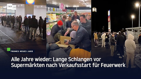 Alle Jahre wieder: Lange Schlangen vor Supermärkten nach Verkaufsstart für Feuerwerk