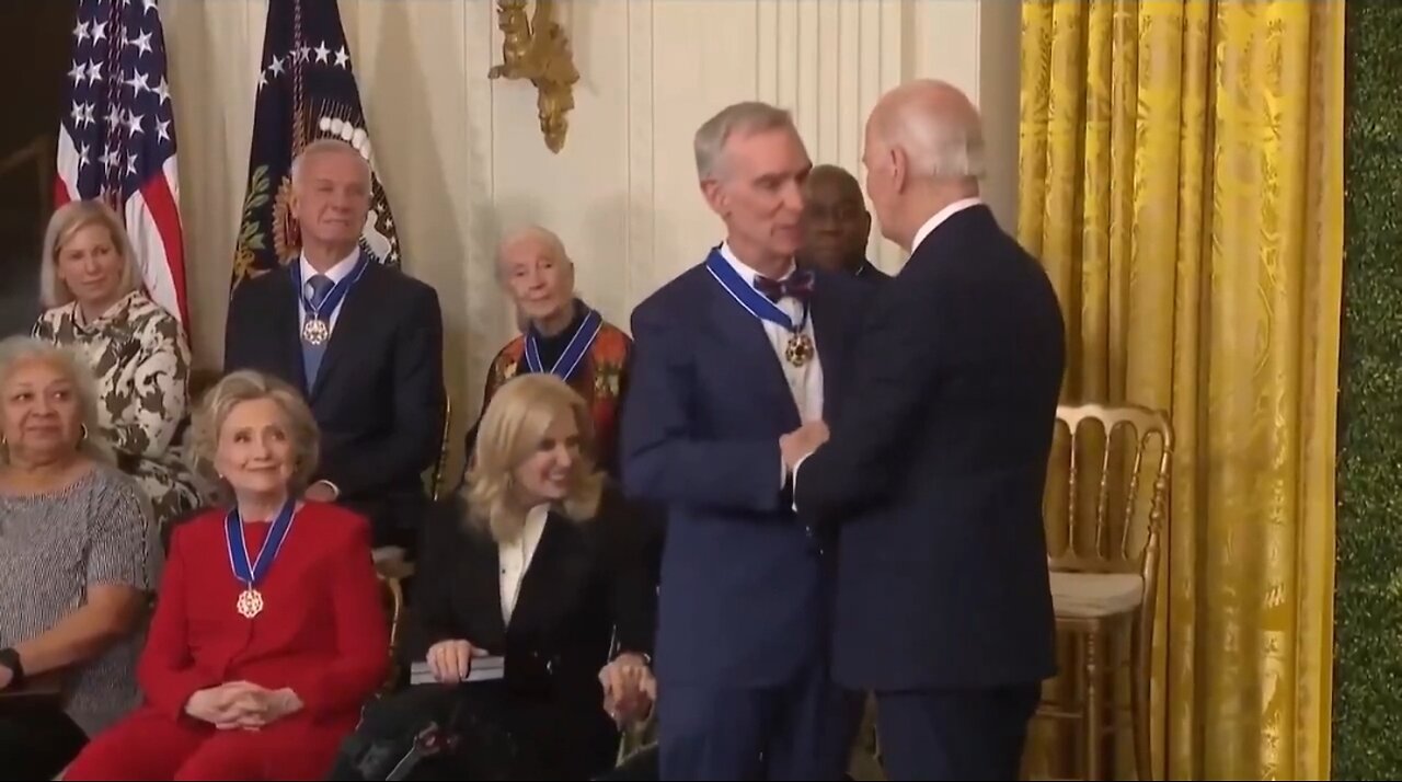 Biden Presents Climate Crazy Bill Nye The Science Guy With Presidential Medal of Freedom