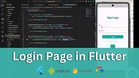 Build a Login Page in Flutter with Firebase Authentication (Email & Google Sign-In)