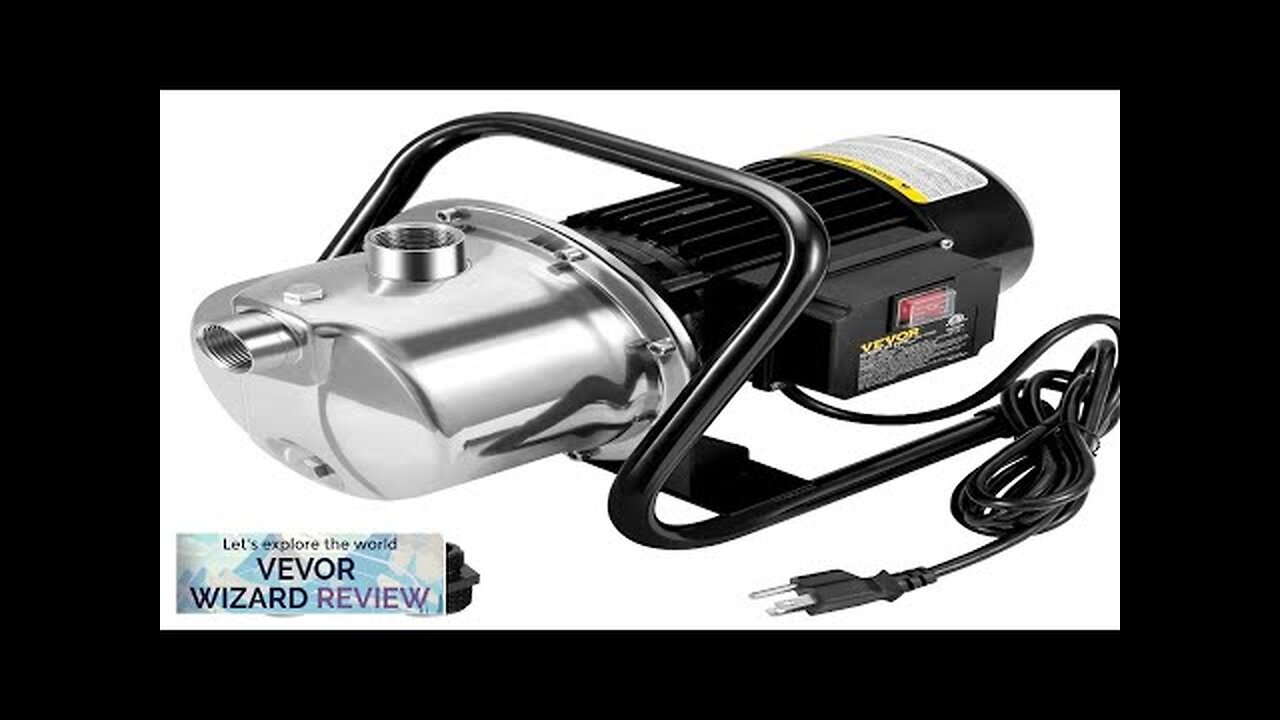 VEVOR Shallow Well Pump Portable Garden Water Jet Pump 1.1HP 978 GPH Review