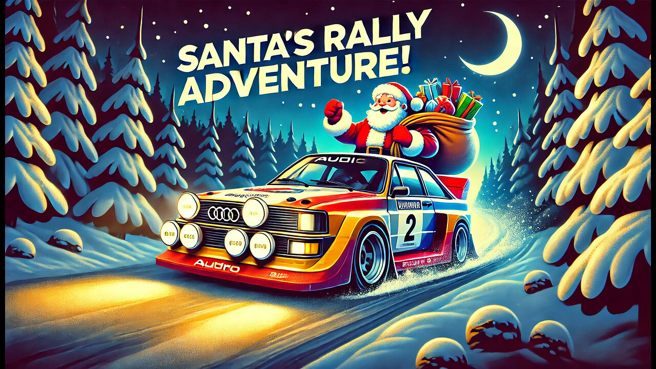 Rare footage of Santa delivering the Christmas presents with an Quattro🚗🎅❄️