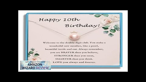 Sereney 10th Birthday Gifts for Girls S925 Sterling Silver Pink Pearl Necklace Review