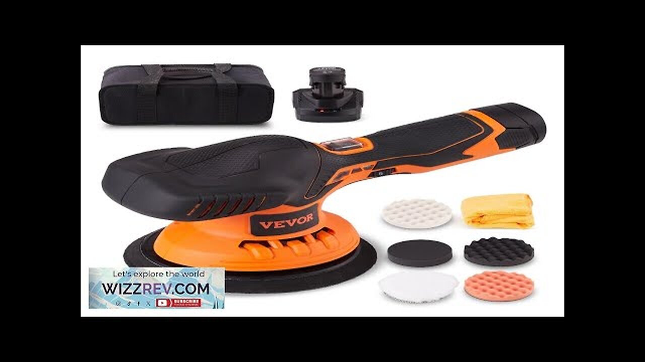 VEVOR Car Polisher Buffer Cordless Dual Action Polishing Machine 6" 1PC ...