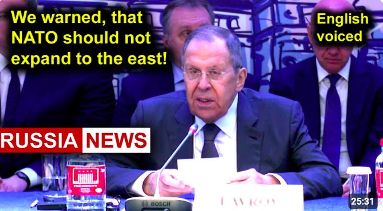 THE NWO and the WEST - Russia warned that NATO should not expand to the east! Lavrov