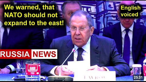 THE NWO and the WEST - Russia warned that NATO should not expand to the east! Lavrov