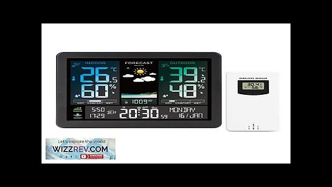 Digital Weather Station Alarm Clock Wireless Indoor Outdoor Thermometer with Atomic Clock Review