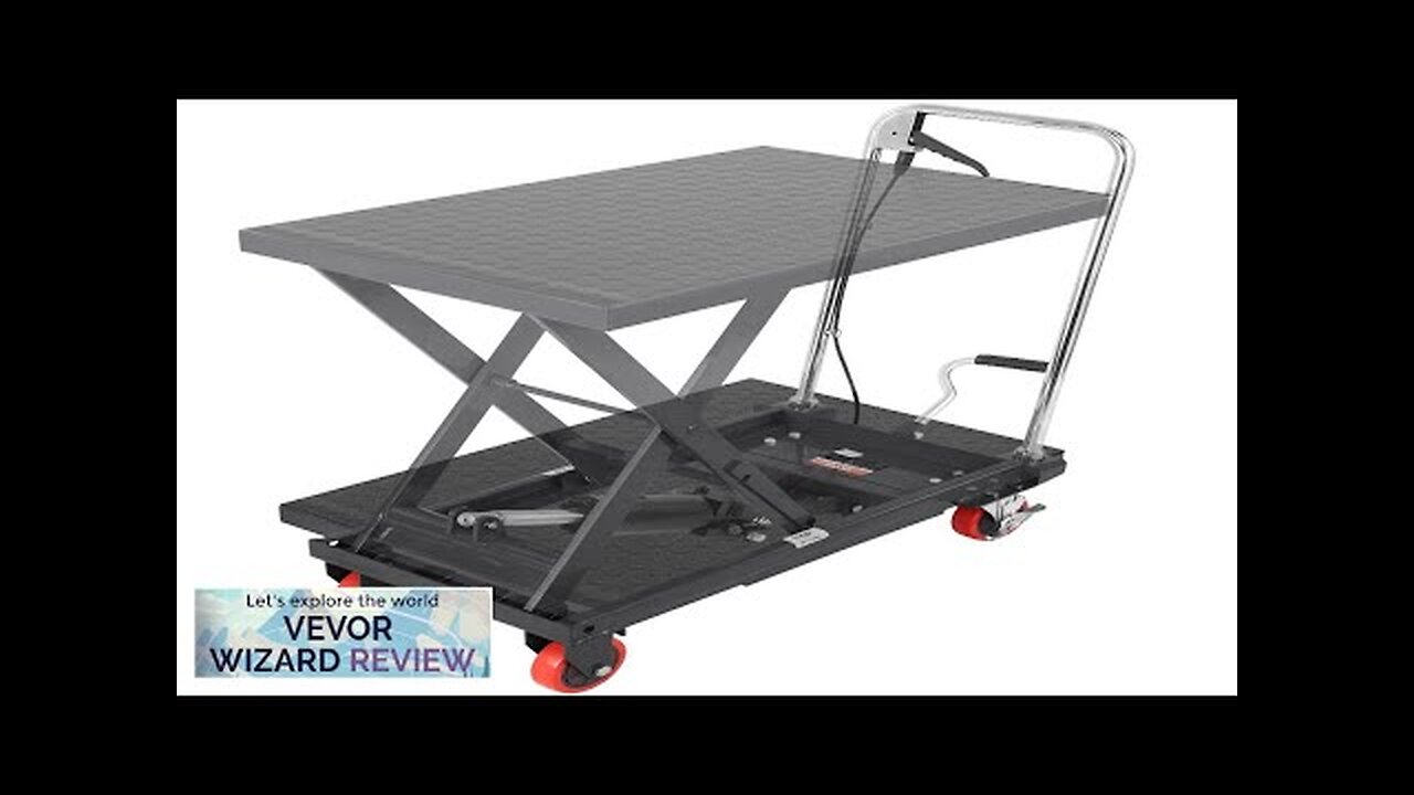 VEVOR Hydraulic Lift Table Cart 500lbs Capacity 28.5" Lifting Height Manual Single Review