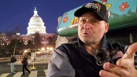 Stephen William Tenner and Vem Miller infront of the US Capital with Chris Sanders on Major News