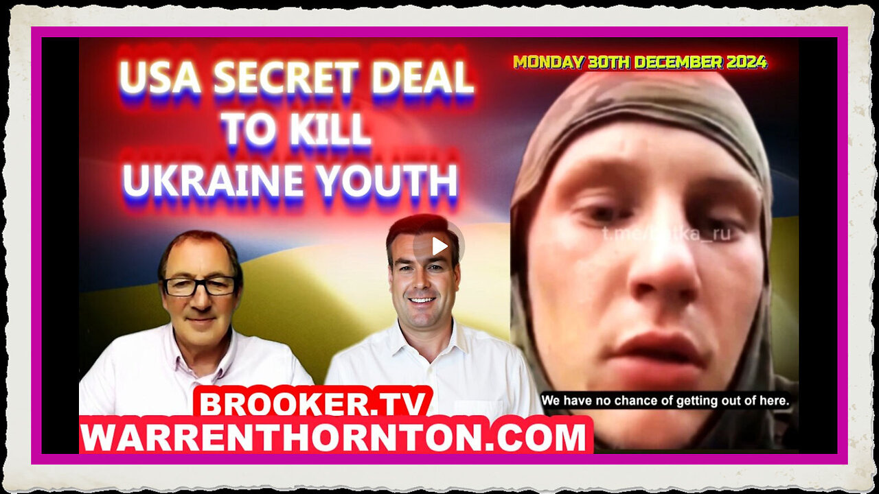 USA SECRET DEAL TO KILL UKRAINE YOUTH WITH WARREN THORNTON, PAUL BROOKER LEMBIT OPIK