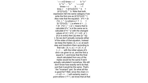 SICP Exercise 1.16 ... what does &quot;invariant quantity&quot; hint mean