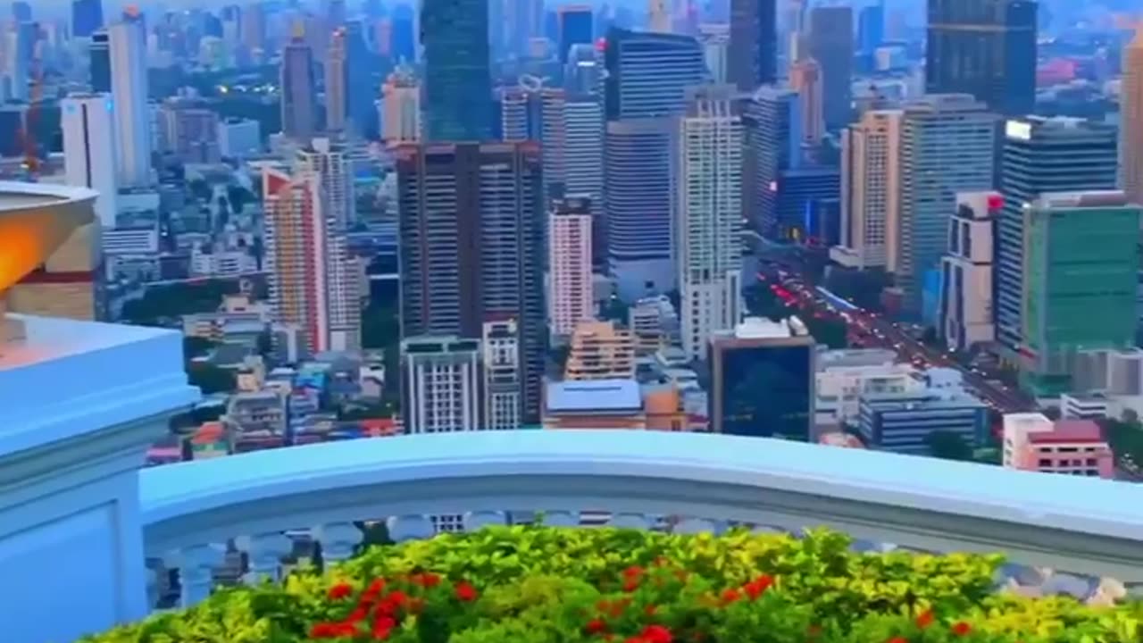 Endless sunset views over Bangkok, Thailand 🇹🇭 🌆