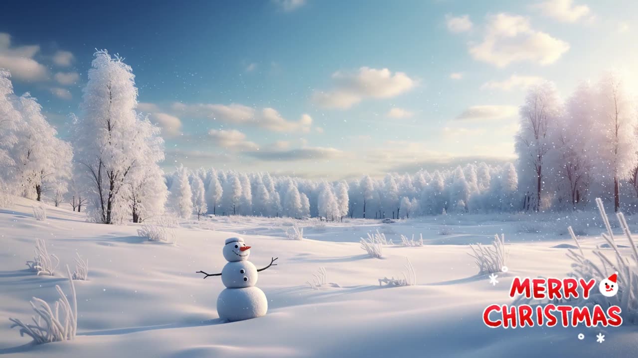 Christmas instrumental music snowmen.