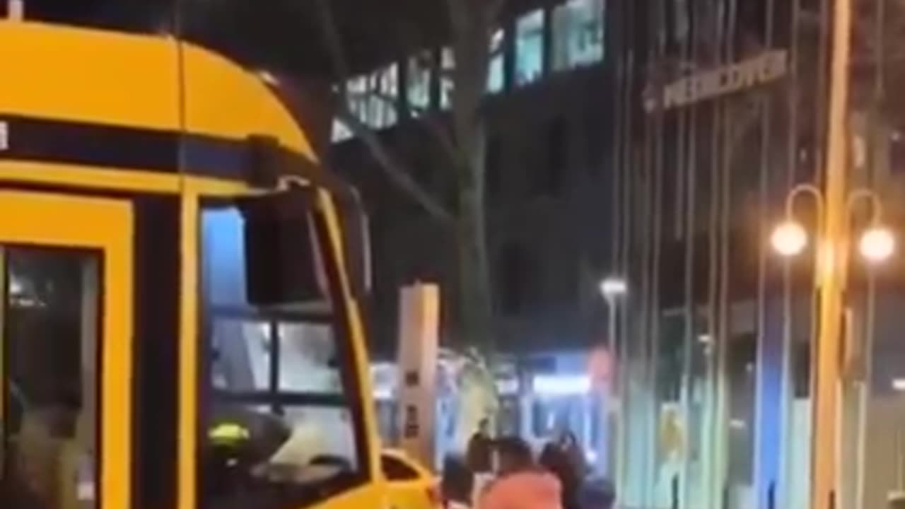 This Migrant Thinks he is Strong enough to hold a tram back