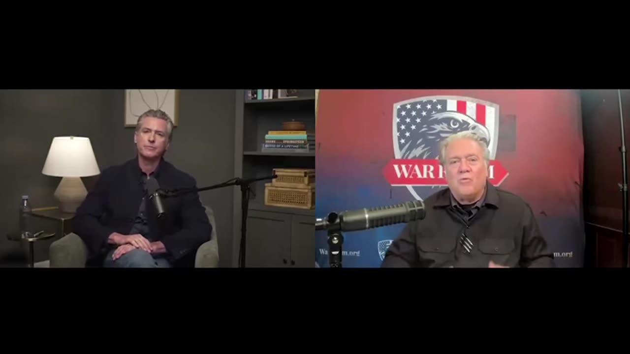 War Room GETTR- STEVE BANNON RESPONDS TO NEWSOM 'TRUMP SLUMP'